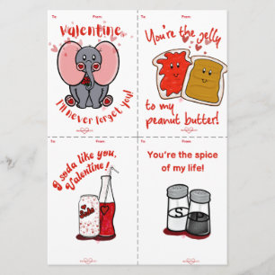 Niedliche PB&J Cut & Share Kids Valentine Day Card Einladung