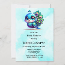 Niedliche Peacock Baby-Dusche