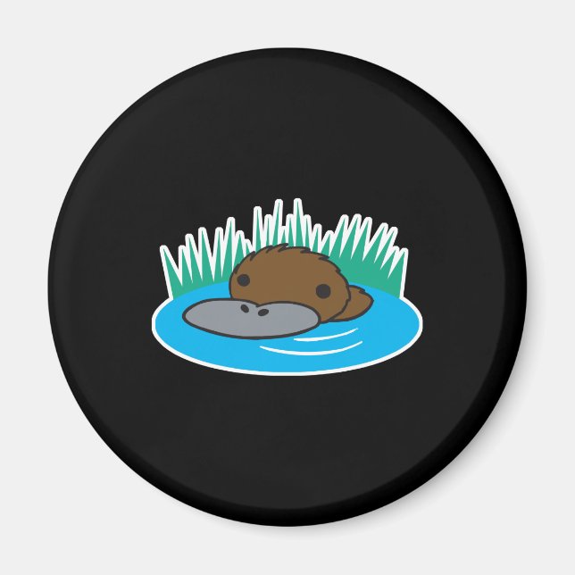 niedliche Pechplatypus Magnet (Vorne)