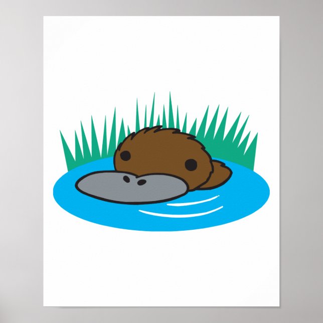 niedliche Pechplatypus Poster (Vorne)