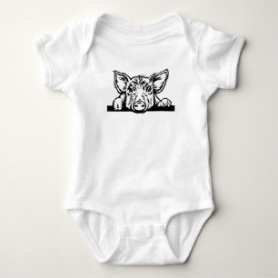 NIEDLICHE PEEKING PIGLET BABY STRAMPLER