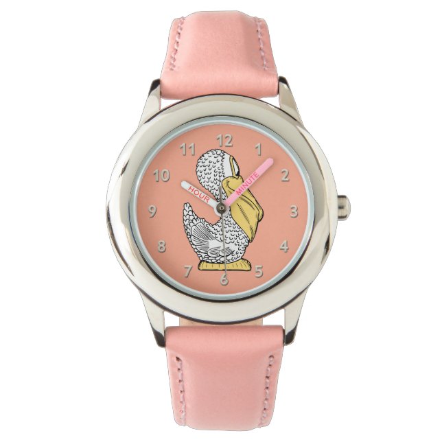 Niedliche Pelican-Kinderuhren Armbanduhr (Vorderseite)