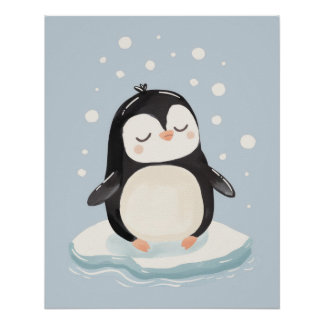 Niedliche Penginendrucke, Kinderzimmer Wall Art, K Poster