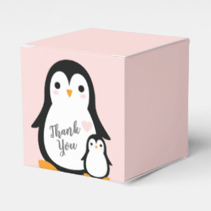 Niedliche Penguin Baby Dusche Blue Boy Geschenkschachtel