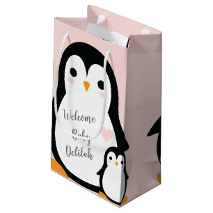 Niedliche Penguin Baby Dusche Blue Boy Kleine Geschenktüte