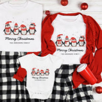 Niedliche Penguin Familienname Weihnachten