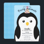 Niedliche Penguin Kinder erste Geburtstag Einladung<br><div class="desc">Feiern Sie den besonderen Tag Ihres Kindes Niedliche Pinguin Kids First Birthday Design. Dieses Design hat einen niedlichen Pinguin in einem Party Hut. Sie können dies durch einen Klick auf "PERSONALISIEREN" weiter anpassen. Matching Items in unserem Shop für ein komplettes Party Thema. Für weitere Fragen wenden Sie sich bitte an...</div>