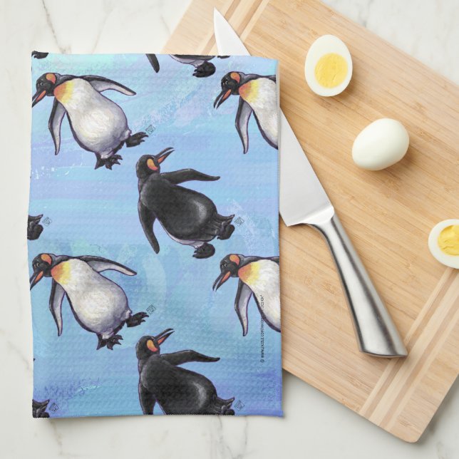 Niedliche Penguin-Kopf-und Schwanz-Muster Handtuch (Viertel Falte)