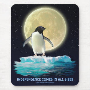 Niedliche PENGUIN & MOON Spaß Motivierend Mousepad