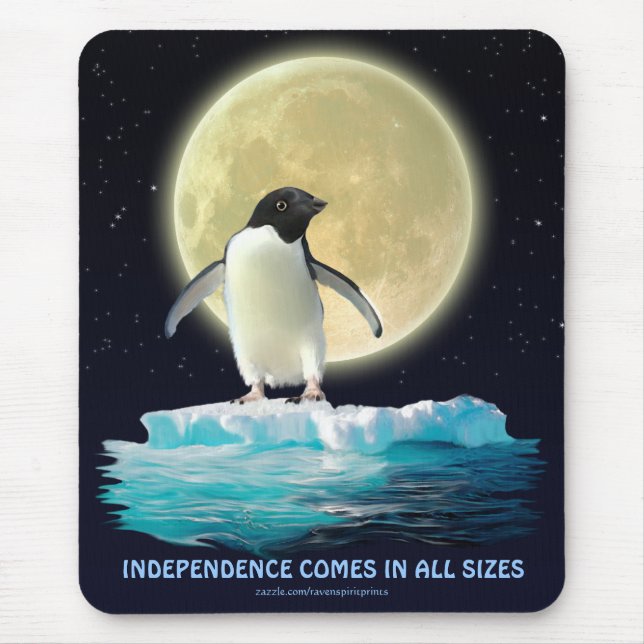 Niedliche PENGUIN & MOON Spaß Motivierend Mousepad (Vorne)