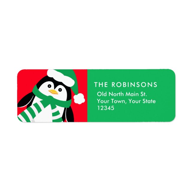 Niedliche Penguin Weihnachten Rot und Grün (Vorne)