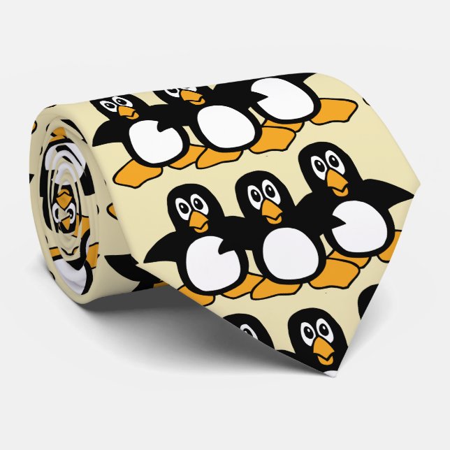 Niedliche Penguins Krawatte (Gerollt)