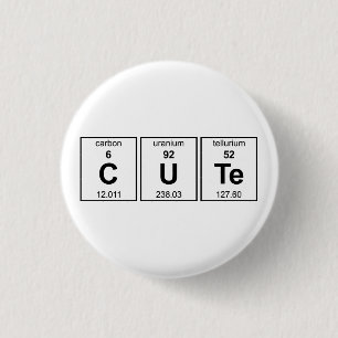 Niedliche periodische Tabelle Button