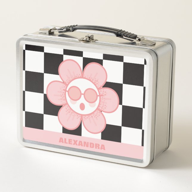 Niedliche Personalisiert School Metal Lunch Box (Vorderseite)