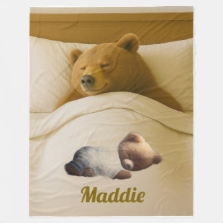 Niedliche Personalisierte Bärendecke Fleecedecke