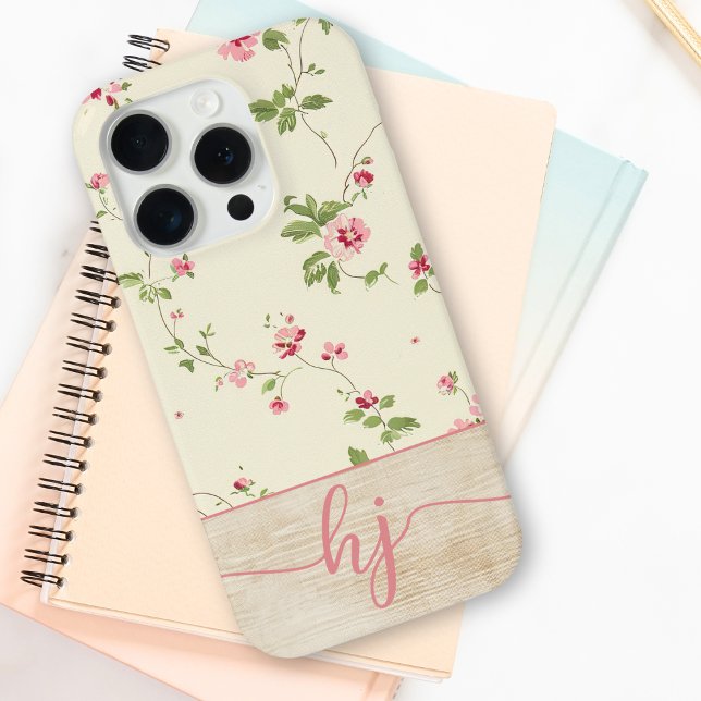 Niedliche Personalisierte Blumenzellenschrift Case-Mate iPhone Hülle (Von Creator hochgeladen)