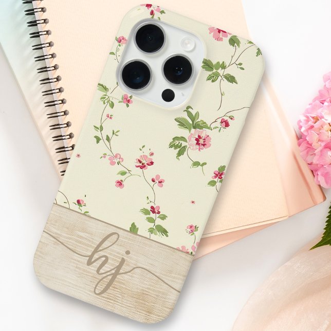 Niedliche Personalisierte Blumenzellenschrift Case-Mate iPhone Hülle (Von Creator hochgeladen)