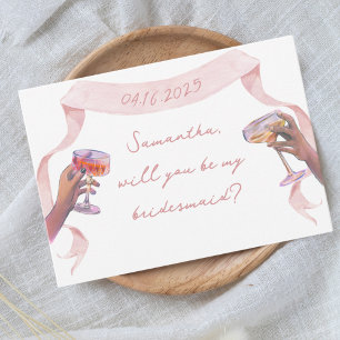 Niedliche Personalisierte Bridesmaid-Vorschlagskar Mitteilungskarte
