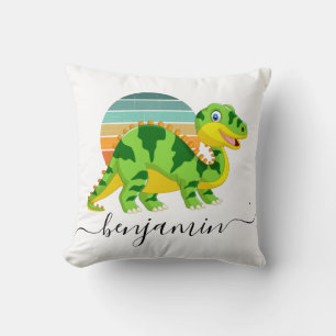 Niedliche Personalisierte Dinosaurier-Babydusche Kissen