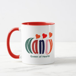 Niedliche Personalisierte Farbe Name und Herz "Nan Tasse