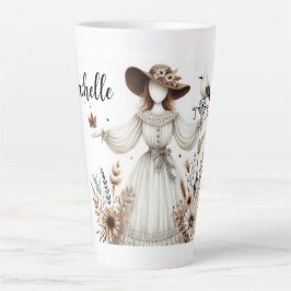 Niedliche Personalisierte, gesichtslose Lady und H Milchtasse