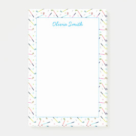 Niedliche Personalisierte Golf Patterns Post-it Klebezettel