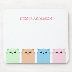 Niedliche Personalisierte Katzenliebhaber Mousepad