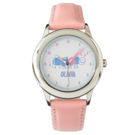 Niedliche Personalisierte Kinder Doodle-Wurm Zeich Armbanduhr