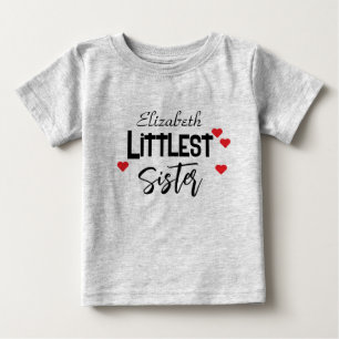 Niedliche personalisierte kleine Schwester Baby T-shirt