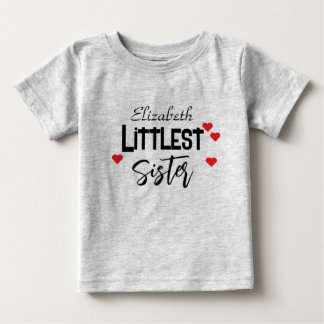 Niedliche personalisierte kleine Schwester Baby T-shirt