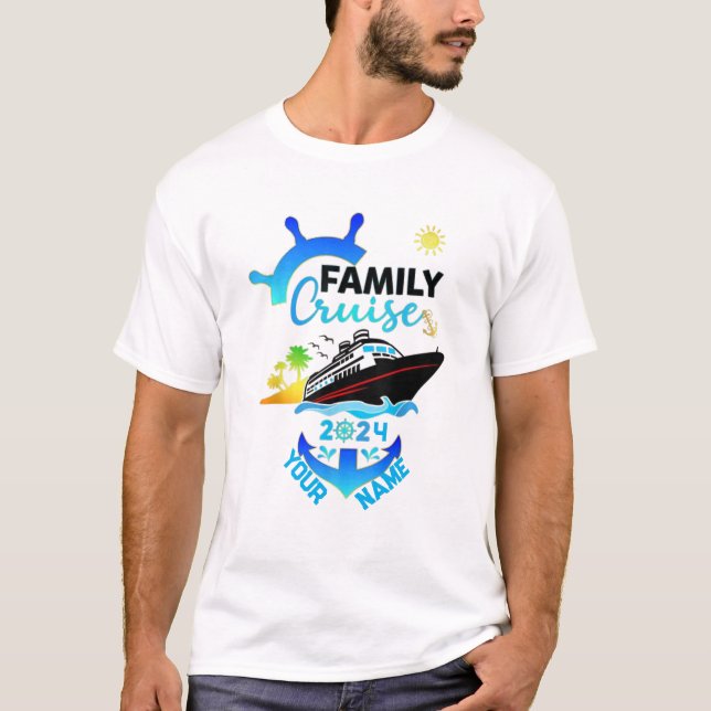 Niedliche Personalisierte Kreuzfahrt T-Shirt (Vorderseite)
