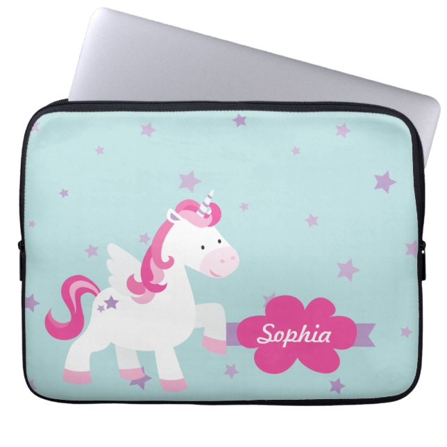 Niedliche personalisierte magische laptopschutzhülle (Vorderseite)