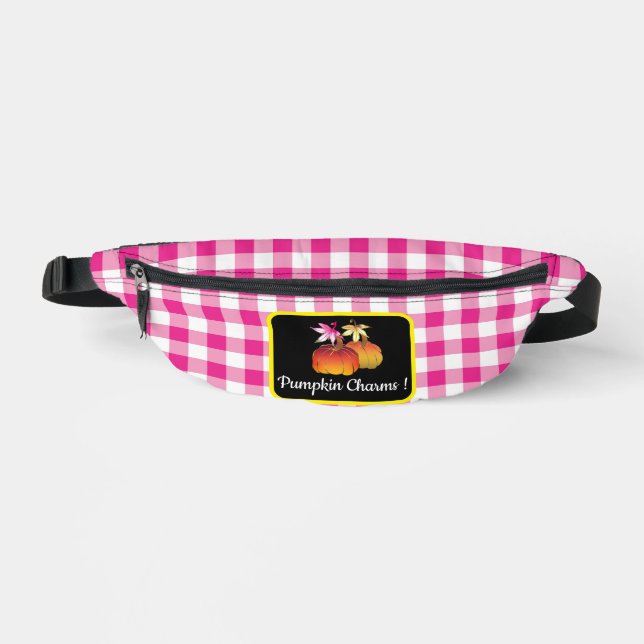 Niedliche Personalisierte Pumpkin-Charme Rosa Kari Bauchtasche (Vorderseite)