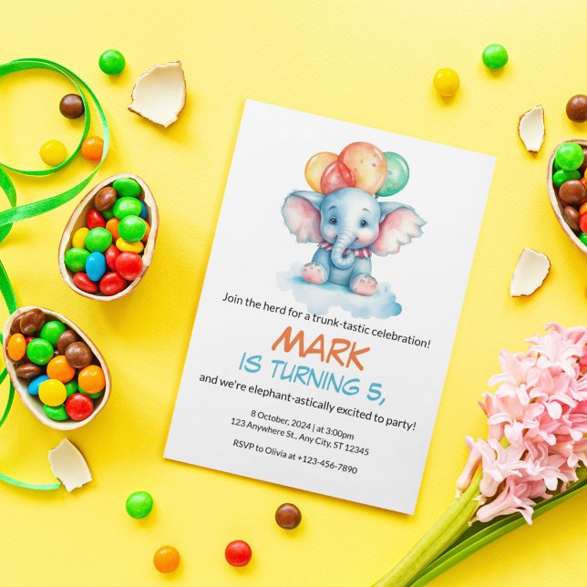 Niedliche Personalisierte Safari Einladung zum Geb (SAFARI BOY BIRTHDAY INVITATION)