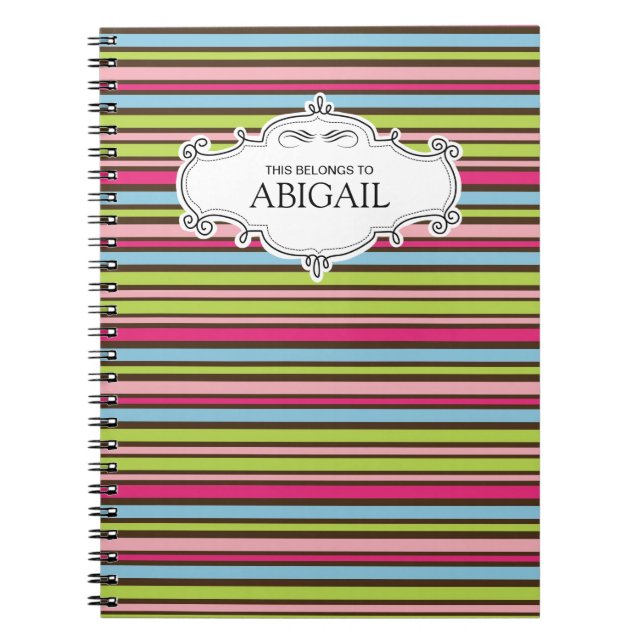 Niedliche Personalisierte Spiral-Bound-Notebooks Notizblock (Vorderseite)