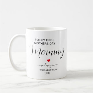 Niedliche Personalisierte Tasse zum Ersten Muttert