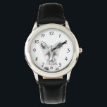 Niedliche Personalisierte Wasserfarbenfox-Kid Armbanduhr<br><div class="desc">Niedliche Wasserfarbenfox-Uhr personalisiert für Jungen oder Mädchen. Schwarzes Uhrband. Zurück zu Schulgeschenk oder Weihnachtsgeschenk. Wählen Sie Ihre eigene Uhrenbandfarbe und fügen Sie einfach Ihren Namen hinzu.</div>