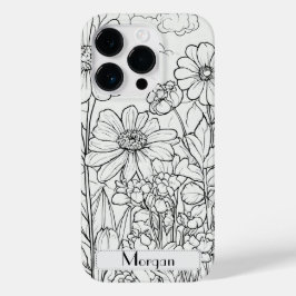 Niedliche Personalisierte Wildblume Case-Mate iPhone 14 Pro Hülle