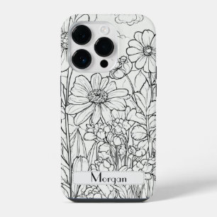 Niedliche Personalisierte Wildblume iPhone 14 Pro Hülle
