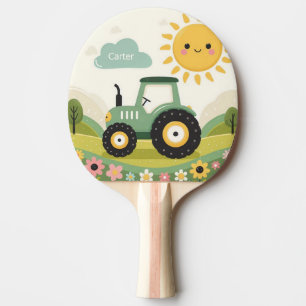 Niedliche, personalisierte Zugmaschine/Hof Tischtennis Schläger