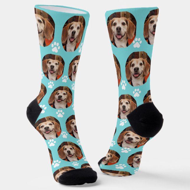 Niedliche Pet-Foto-Drucke benutzerdefinierte Türki Socken (Gewinkelt)