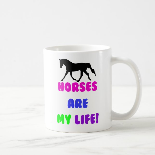 Niedliche Pferde sind meine Leben-Tassen Kaffeetasse (Rechts)