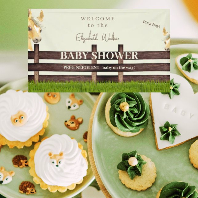 Niedliche PferdeBaby-Dusche Willkommen Banner (Von Creator hochgeladen)