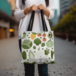Niedliche pflanzliche Bauern Markt Trendy Öko Frie Tasche