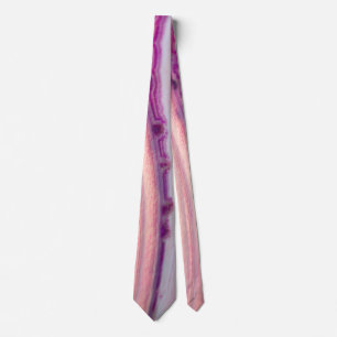 Niedliche PflaumenLila und graue Imitate Agate Krawatte