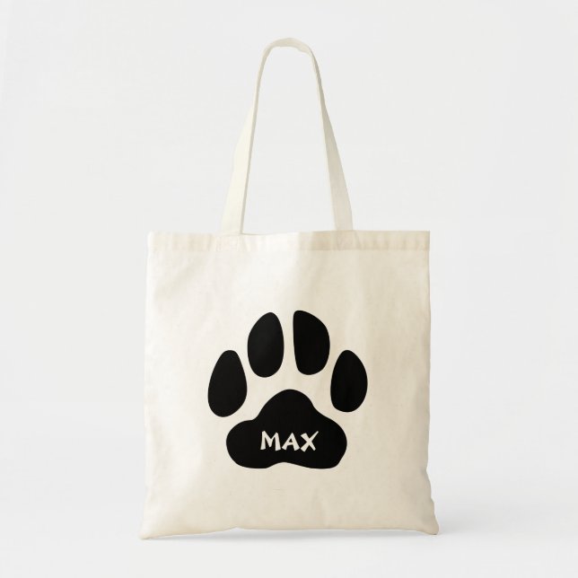 Niedliche Pfostendrucktasche mit Name Tragetasche (Vorne)