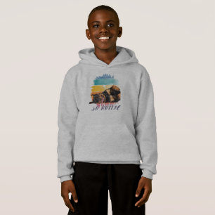 Niedliche Pfoten Retro Herz Rottie Hunde Haustiere Hoodie