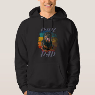 Niedliche Pfoten Retro Herz Rottie Hunde Haustiere Hoodie