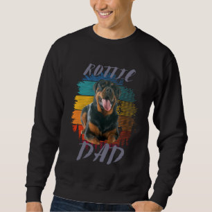 Niedliche Pfoten Retro Herz Rottie Hunde Haustiere Sweatshirt