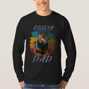 Niedliche Pfoten Retro Herz Rottie Hunde Haustiere T-Shirt